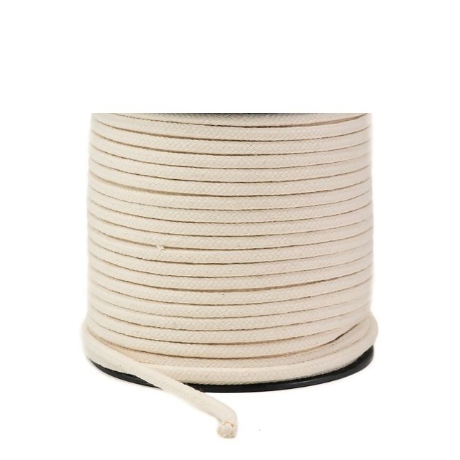 Pavio em algodão 3mm Para Velas lamparinas tocheiros lampião Sem Fio De Cobre E Parafina Rolo 50 Mts
