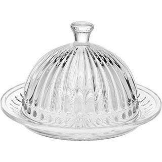 Queijeira Porta Queijo Com Tampa Transparente de Vidro Cristal Lyor em Oferta na Shopee