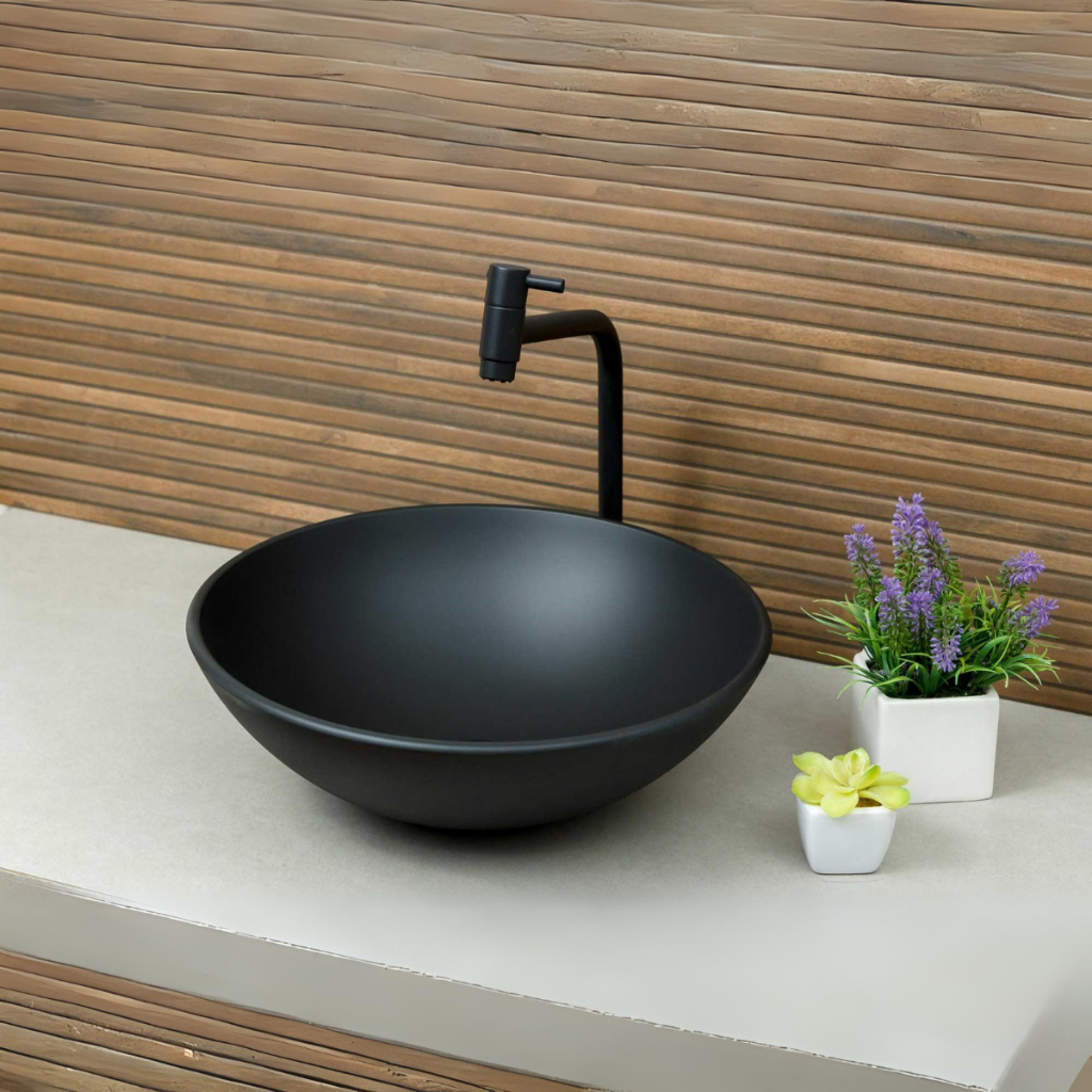 KIT CUBA DE VIDRO REDONDA 35CM PARA BANHEIROS E LAVABOS +  VÁLVULA CLICK INCLUSA FOSCO MATTE em Oferta na Shopee