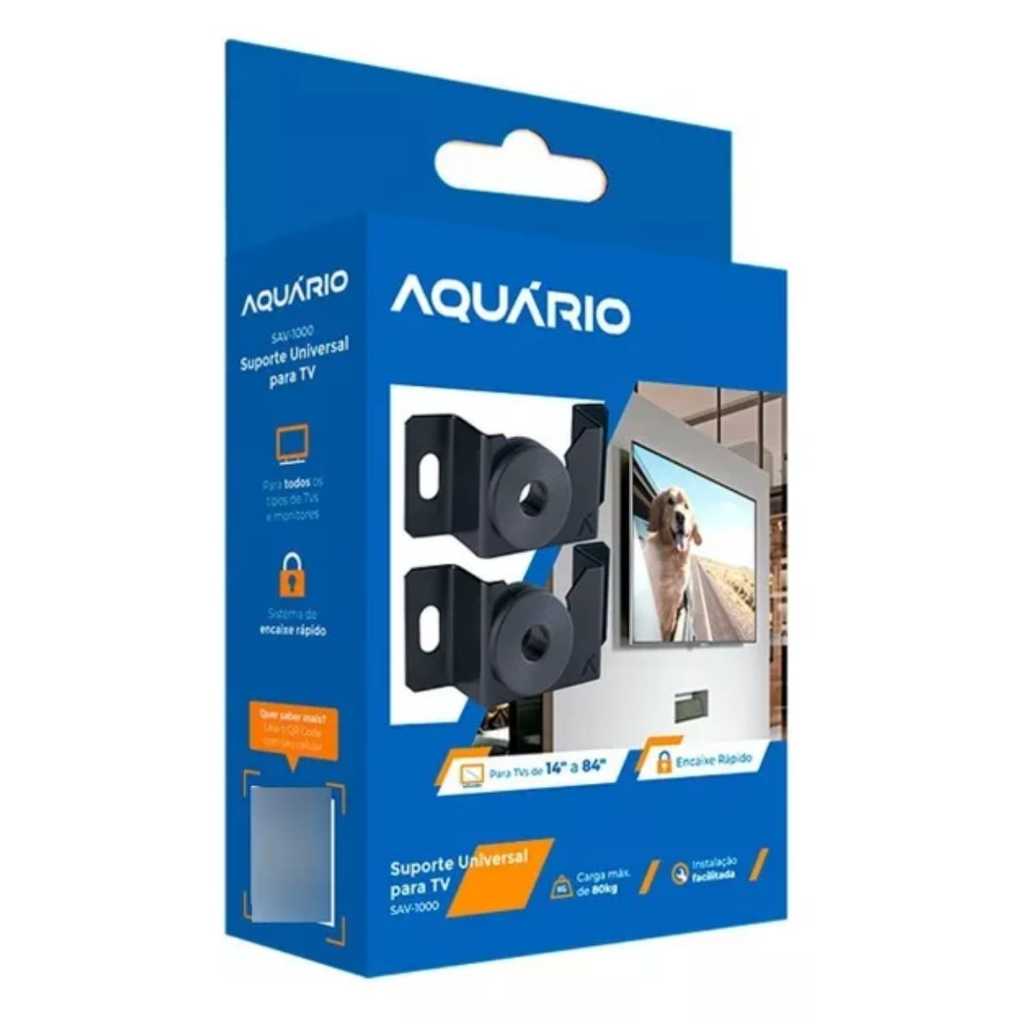 Suporte Fixo Painel Tv Led Lcd 14 À 84 Polegadas Universa Aquario Sav-1000    Cor Preto