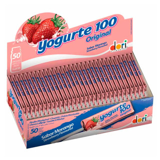 Pirulito Yogurte 100 Mastigável Dori Com 50 Unidades