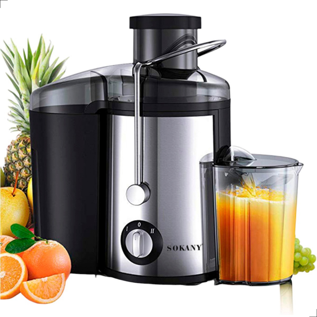 Centrífuga Alimentos Extrator de Sucos Frutas Juicer 800w Espremedor Elétrico Inoxidável Legumes