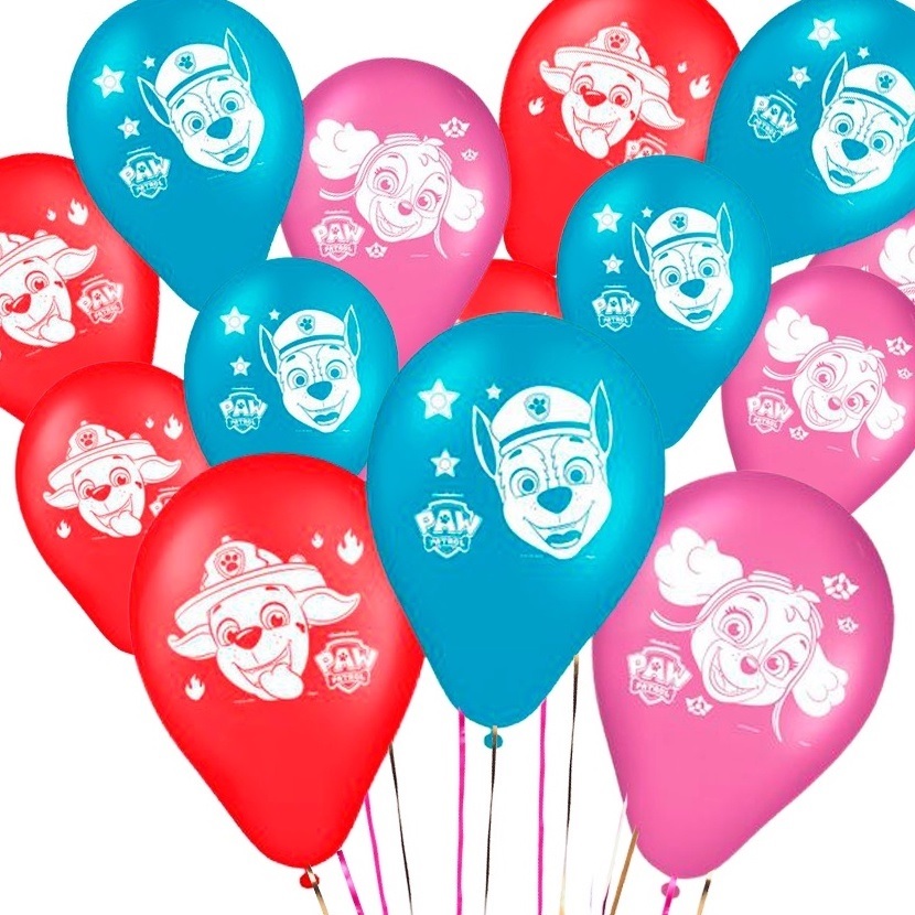 Balões Patrulha Canina 25 Und N9 Festa de Aniversário – Escolha Seu Pacote Pela Foto e Numeração!