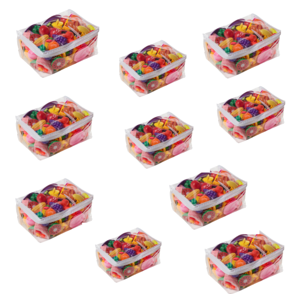 Kit 15 Saco Organizador Guarda Roupa Brinquedos C/ Ziper