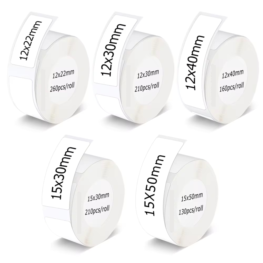 Rolo Bobina Papel Etiqueta Niimbot D110 D101 D11 12x40mm 14x30mm 15x30mm