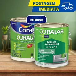 Tinta Acrílica de Acabamento Fosco 3,6 Litros Parede Interior Anti Mofo Coralar Coral PROMOÇÃO