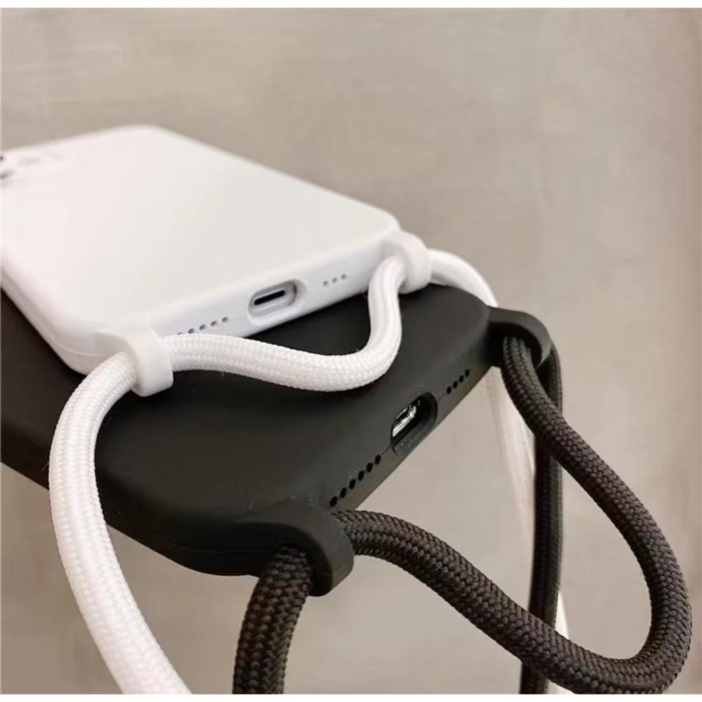 Capa Capinha com Cordão Lisa capa com suporte de pescoço transversal  para iphone Iphone 11 12 13 14 15 16 plus pro max em Oferta na Shopee