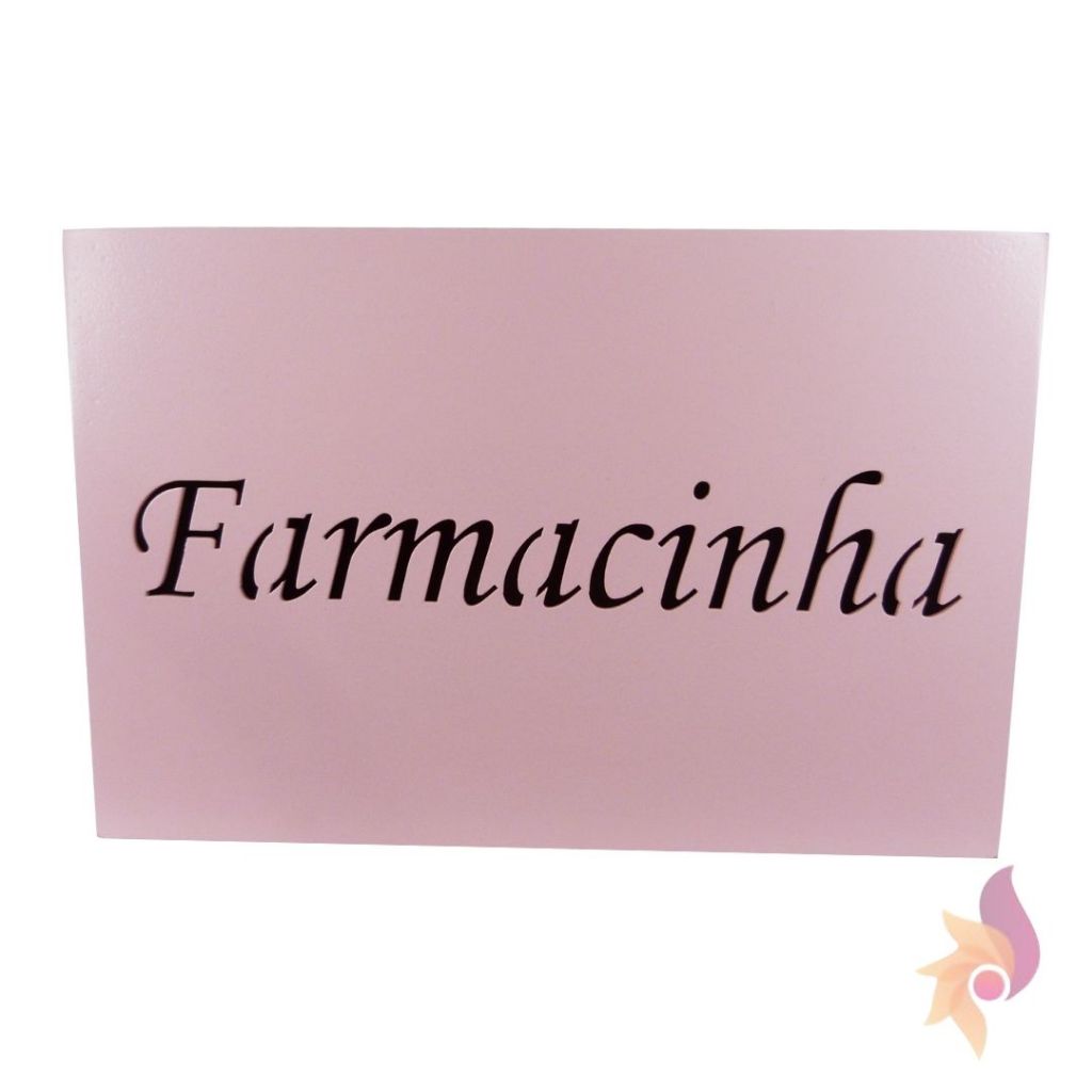 Caixa Rosa Para Medicamentos Porta Remédios Farmacinha Mdf Decorado