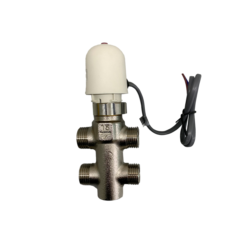 Válvula de 3 Vias 1/2" BSP 4 Saídas com Atuador ON/OFF Ar Condicionado 220V
