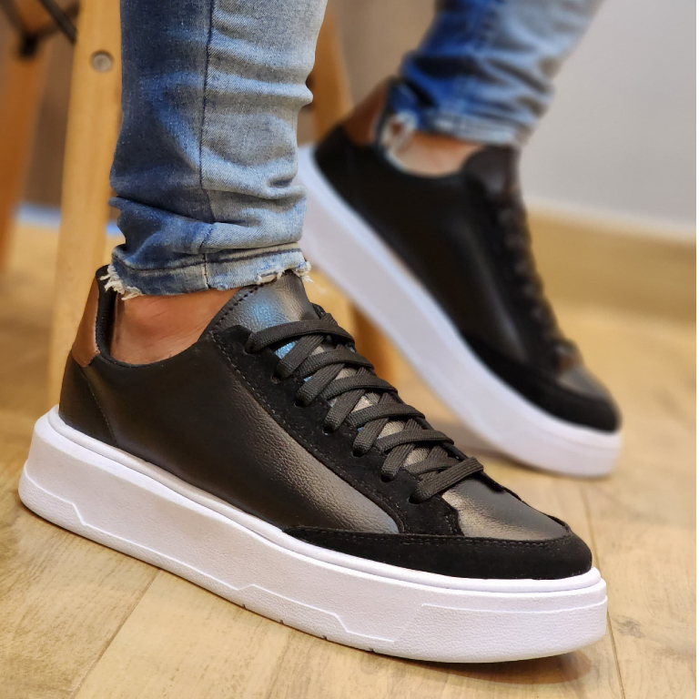 Tênis Sola Alta Casual Masculino Minimalista Alta Perfomance Estiloso Com Detalhes Modernos em Oferta na Shopee