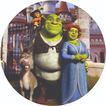 Painel em Lona Redondo - Tema Shrek - Lona Fosca em Oferta na Shopee