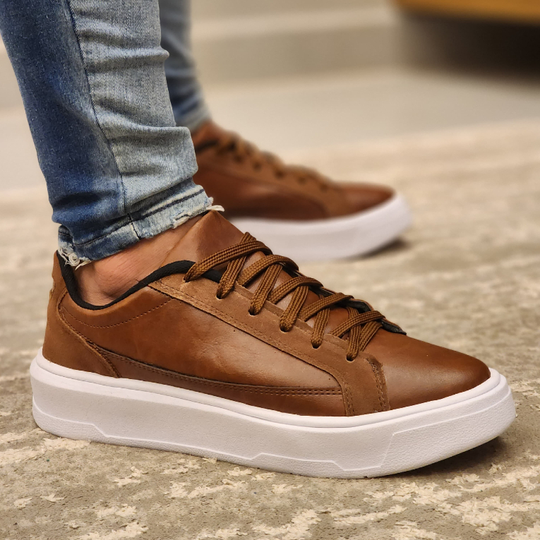 Tênis Sapatenis Masculino Sola Alta Casual Estiloso Sneakers Moderno Skalvin