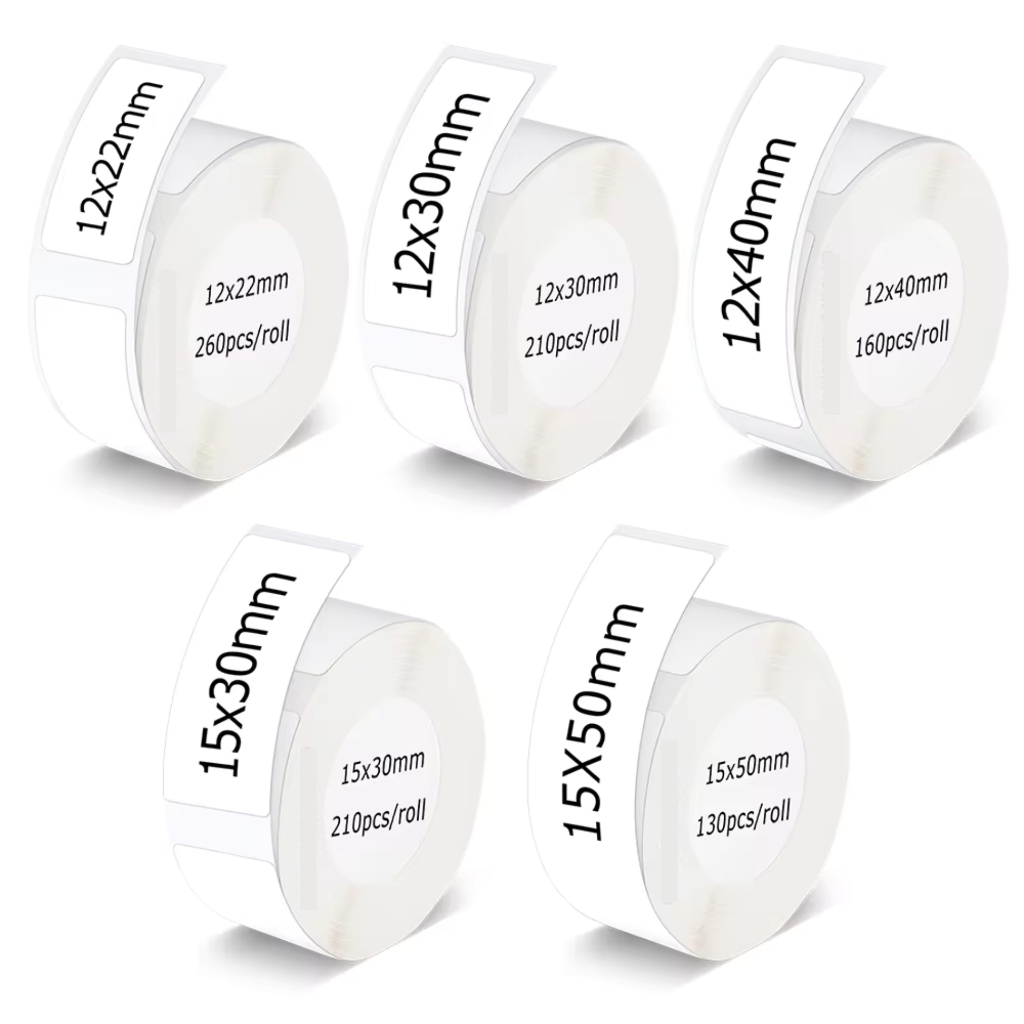 Rolo Bobina Papel Etiqueta Niimbot D110 D101 D11 12x40mm 14x30mm 15x30mm