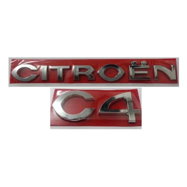 Kit Letreiro C4 Citroen Até 2012 Peça cromada fita 3M