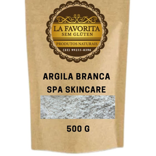 Argila Branca em Pó para máscara facial e couro cabeludo e corpo - 100 G - 200 G - 500 G - La Favorita Sem Glúten em Oferta na Shopee