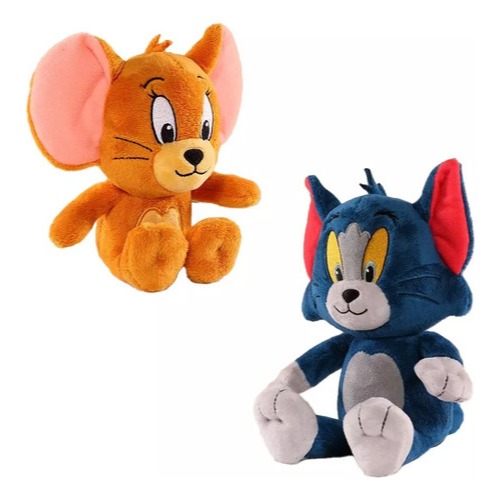 Kit 2 Pelucias Tom E Jerry Antialergico Desenho Infantil Presente Dia Das Crianças Natal