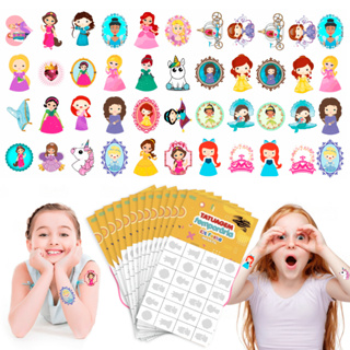32/160/256 Tatuagem Infantil Temporária Princesas Unicórnio Frozen Menina Criança Festa em Oferta na Shopee