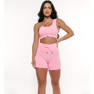 Conjunto Fitness Rosa Claro Rosa Academia Grace AQN SPORT