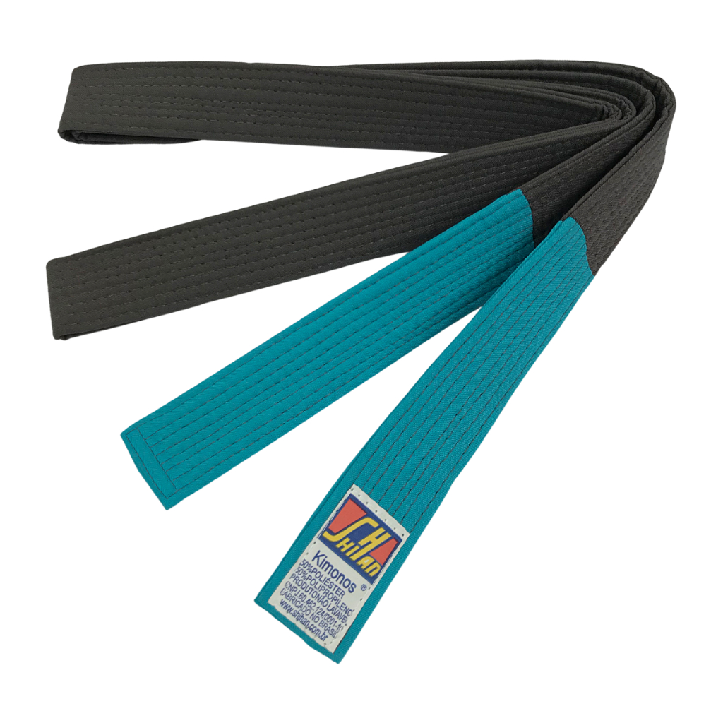Faixa Cinza ponta Azul Judô Shihan Infantil