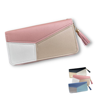 Carteira Feminina Grande De Couro Sintético Porta Cartão Cor em Oferta na Shopee