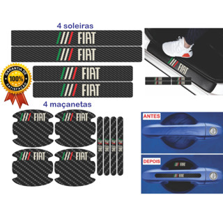 Kit Automotivo Soleira Fiat e Protetor de Maçaneta Universal todos os Carros da Marca Argo cronos toro palio uno strada mobi pulse bravo punto siena freemont fastback fiat 500 em Oferta na Shopee