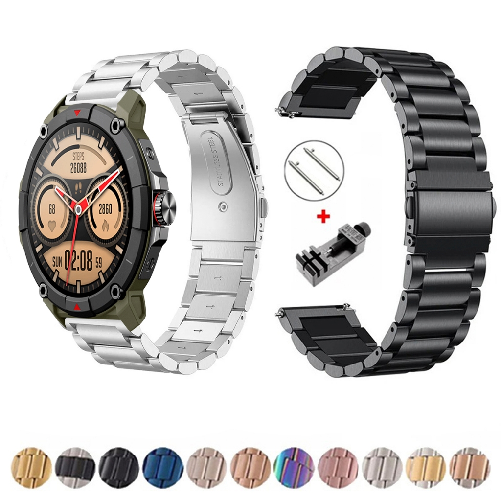 Pulseira de 22mm Metal Elos de aço inox para Masx Oasis X de Engate Rapido