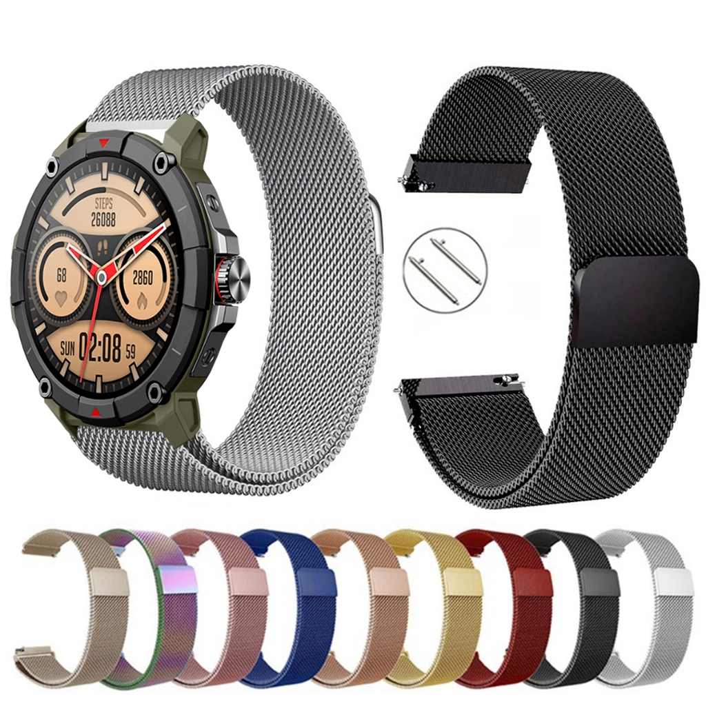 Pulseira de 22mm milanesa aço inox para Masx Oasis X de Engate Rapido