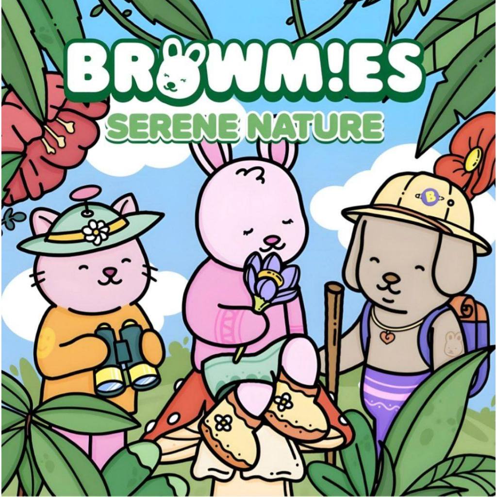 Kit 20 Desenhos Para Pintar E Colorir Browmies Serene Nature - Folha A4 Inteira! 1 Por Folha!