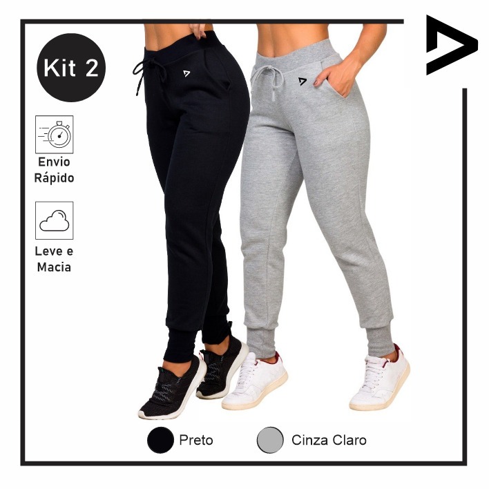 Kit 02 Calças Jogger de Moletom Mali