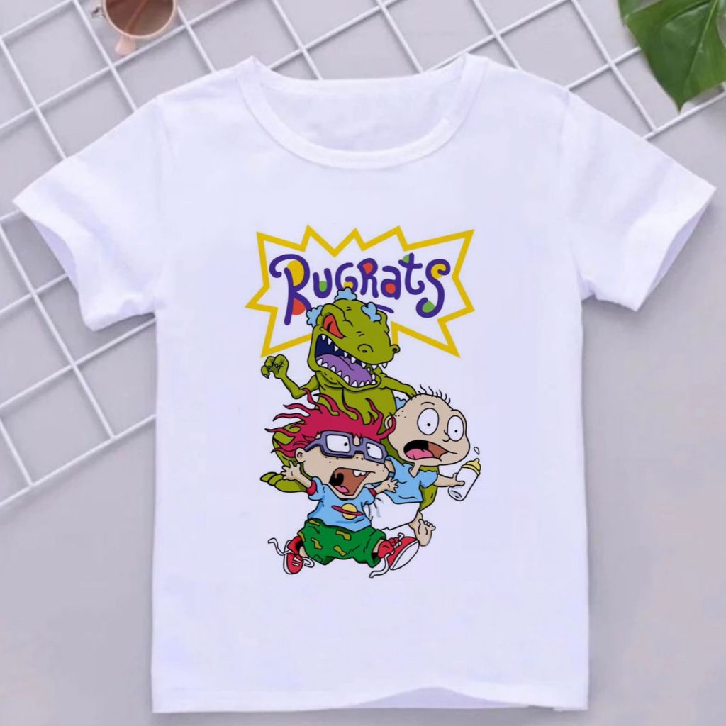 Camiseta Infantil Divertida estampada rugrats bebe Blusa juvenil presente camisa leve fresca kids personagens estampas legais