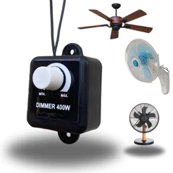 Dimmer Ventilador Parede Controlador Velocidade Bivolt 400w