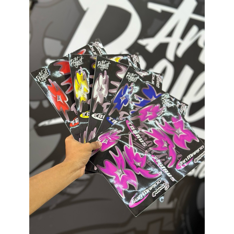 Kit Faixas/Adesivos CAPACETE SAN MARINO/TAURUS - Várias Cores em Oferta na Shopee