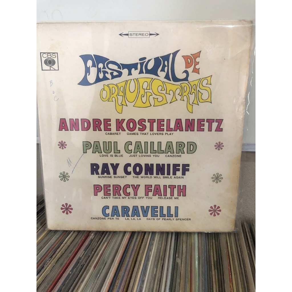 Vinil André Kostelanetz, Paul Caillard, Ray Conniff, Percy Faith, Caravelli - Festival de Orquestras 1968 LP