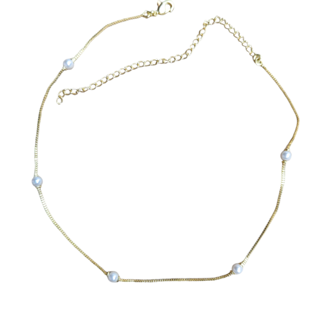 Choker de pérolas delicada - Choker Lia