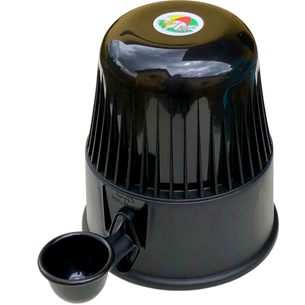 Bebedouro Vida Mansa 2 litros Para Cães e Gatos de pelo longo - Preto