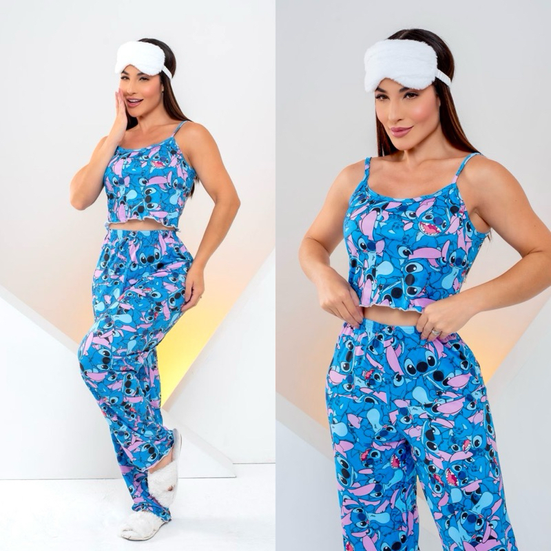 Conjuntos de Pijama Calça Baby Doll Feminino | Estilo Doll em Oferta na Shopee