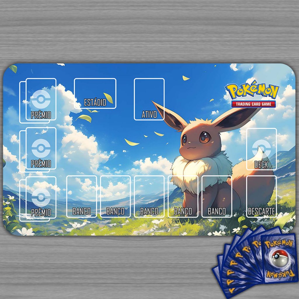 PLAYMAT POKÉMON TCG - HORIZOM EEVEE em Oferta na Shopee