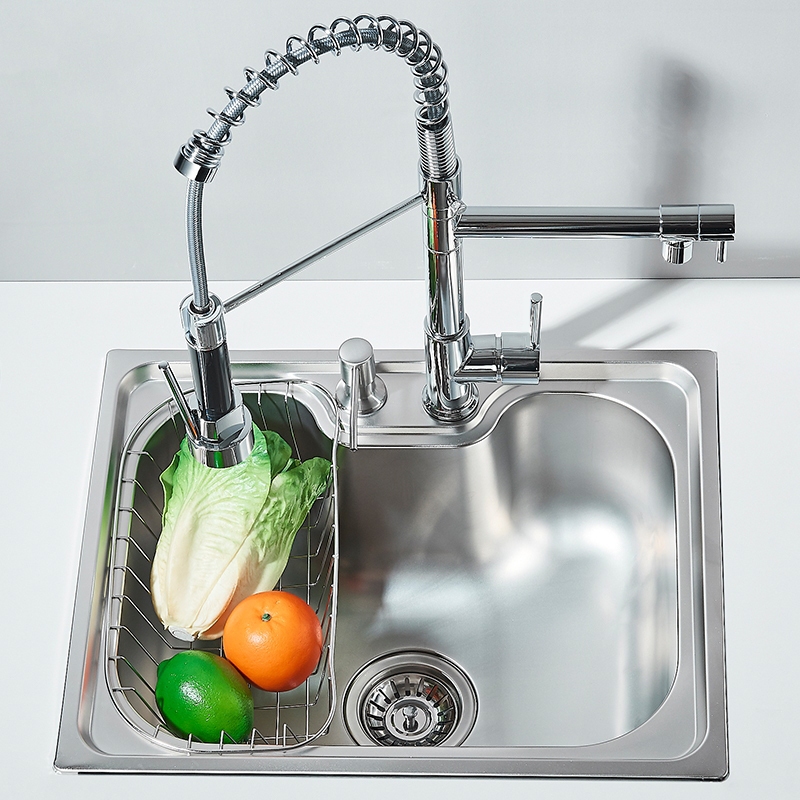 50 X 42 X 21 Cuba para cozinha gourmet pia aço inox com acessórios e Torneira Gourmet Dupla alavanca