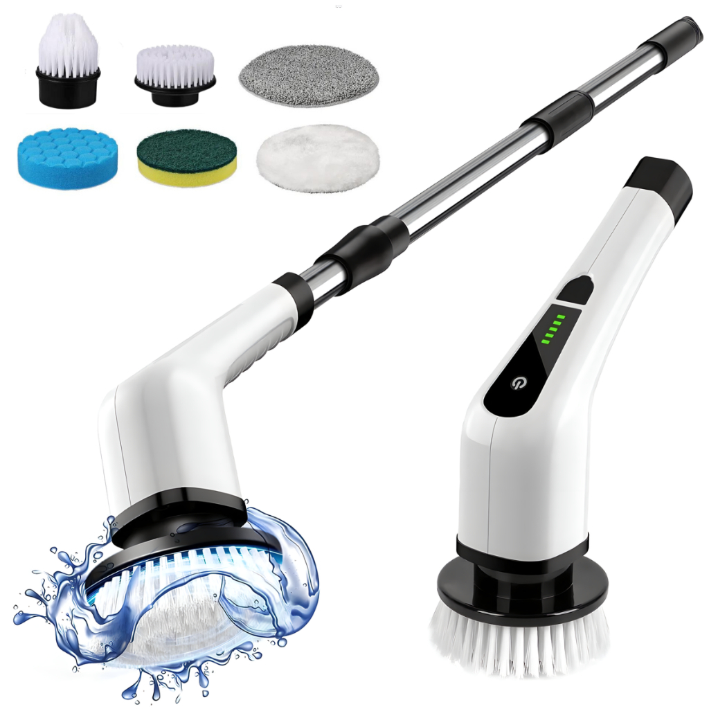 Esfregão Elétrico 9 Em 1 Mop Sem fio Escova De Limpeza Pesada Janela Banheiro e Cozinha Rapida Multiuso 360 Recarregavel Giratoria