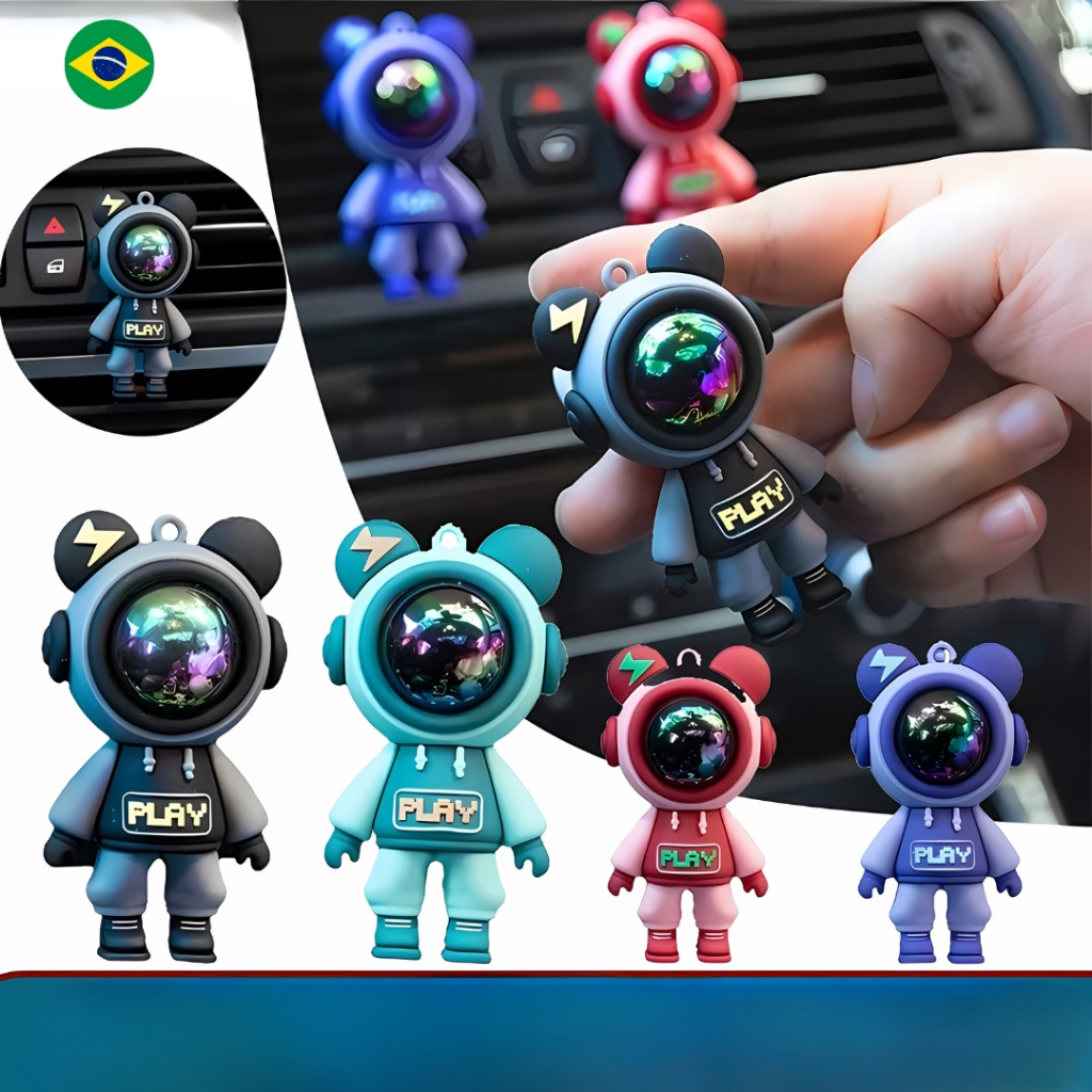 Cheirinho para Carro Pingente Astronauta - Perfume Aromatizante Divertido e Duradouro