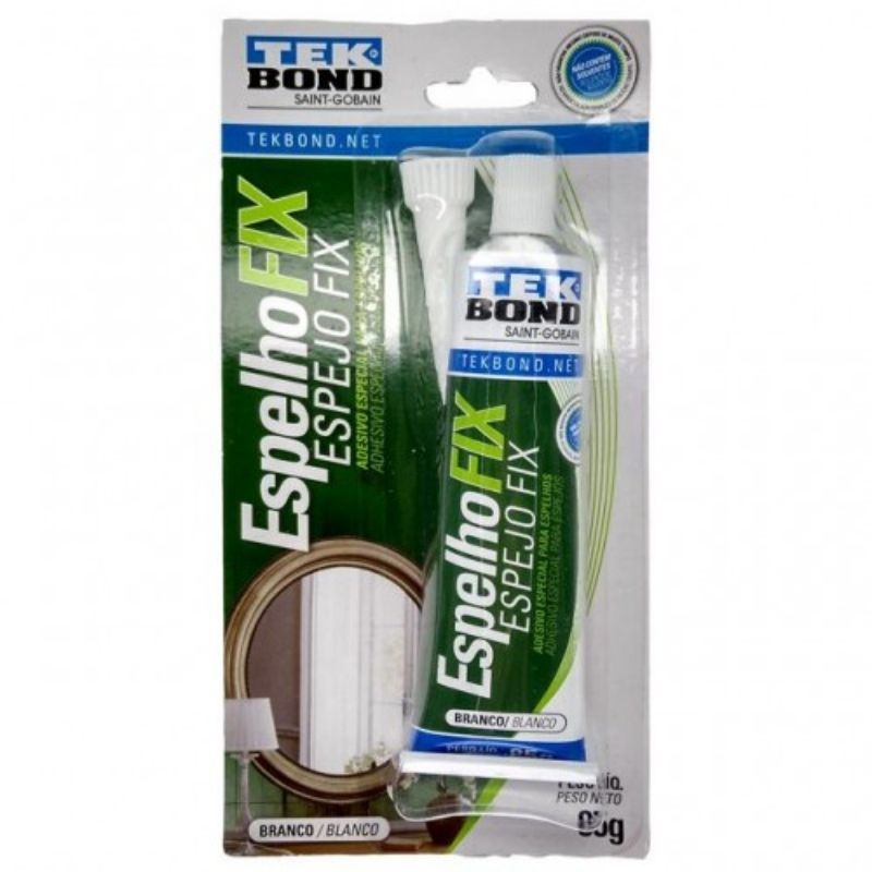cola fixa espelho tekbond para banheiro silicone 85g Envio Ja