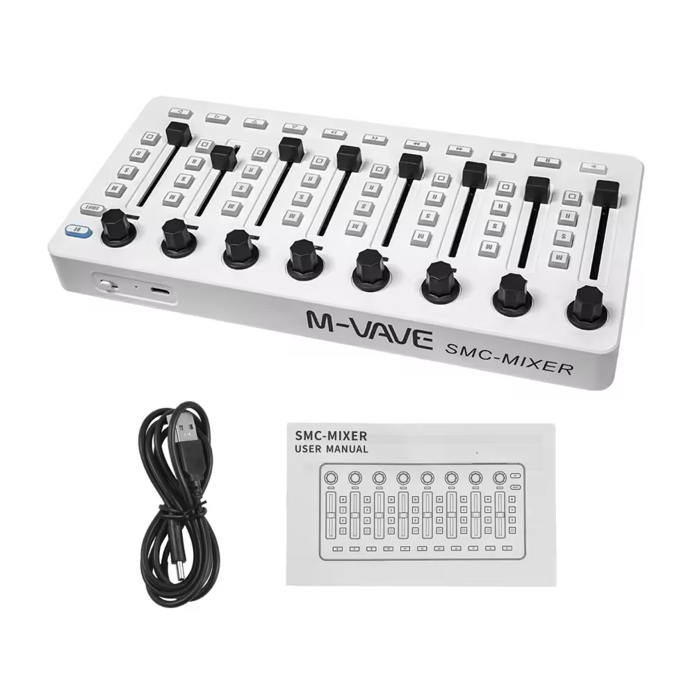 M-VAVE Controlador MIDI Sem Fios SMC-Mixer Consola de Mistura Ligação BT Controlador USB Misturador Para a Maioria dos em Oferta na Shopee