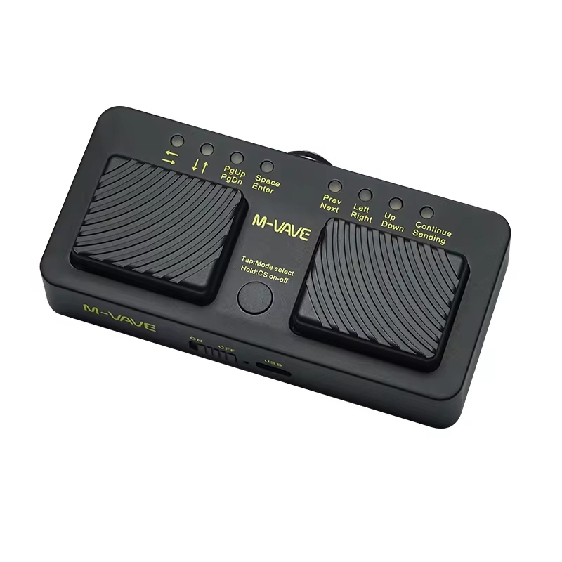 M-VAVE Cube Turner Pro Página Sem Fio Turner Pedal Mute Turner Silent Foot Pedal USB BT Recarregável Para IPhone Android em Oferta na Shopee