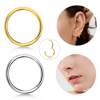 Piercing Conch Nariz Titânio 6-12mm Click PVD Segmentada Grau de Implante Hipoalergênico Piercing Argola Titânio, Boca em Oferta na Shopee