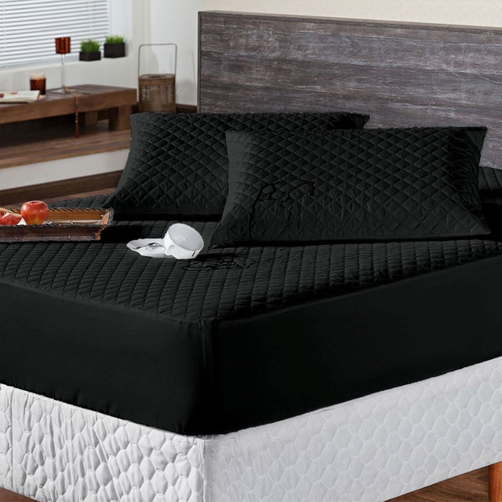 Kit Capa Impermeável Para Cama Tamanho Queen + 2 Fronhas Impermeáveis - Invic