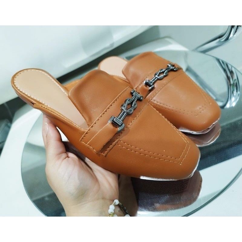 Mule Do Bico Quadrado Nubuk Sintetico Sapatilha Sapato Sandália Novidade Luxo Conforto