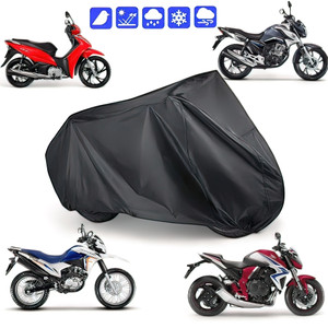 Capa de Cobrir Moto em Couro Forrada Impermeável Anti-Uv Protetora Anti-Risco