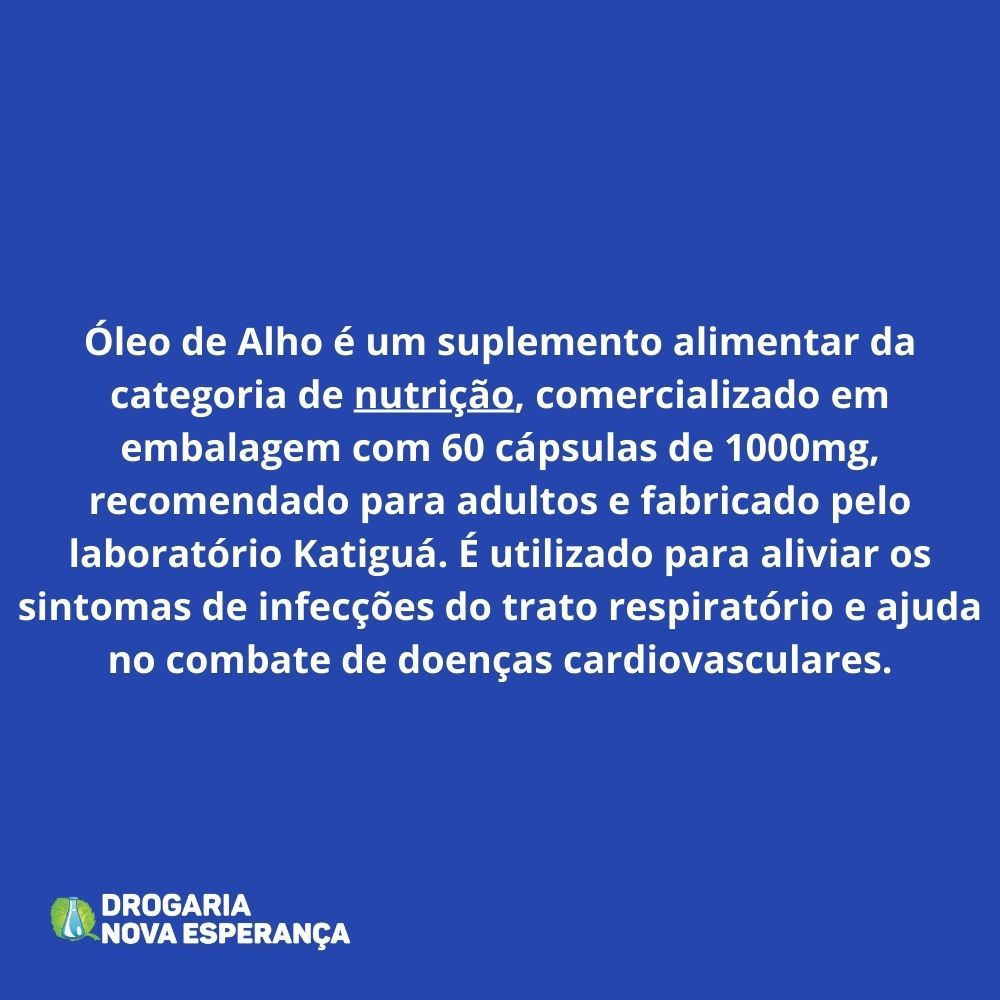 Detalhes do ÓLEO DE ALHO COM 60 CÁPSULAS
