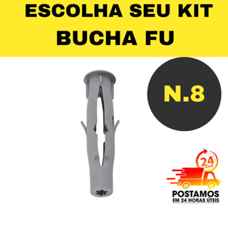 Escolha a quantidade : 50 á 500 un Bucha Plastica Para Tijolo Oco  Bucha Fu Nº 8 em Oferta na Shopee