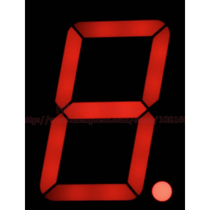 Display 7 Segmentos 4" Vermelho Catodo Grande 90mm x 122mm